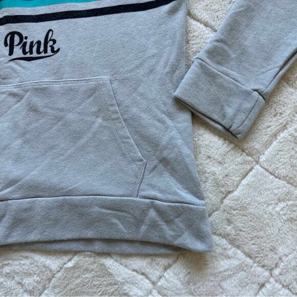 Victoria's Secret PINK | Gray Crossover Funnel Neck Hoodie | Size Extra Small - Picture 6 of 12